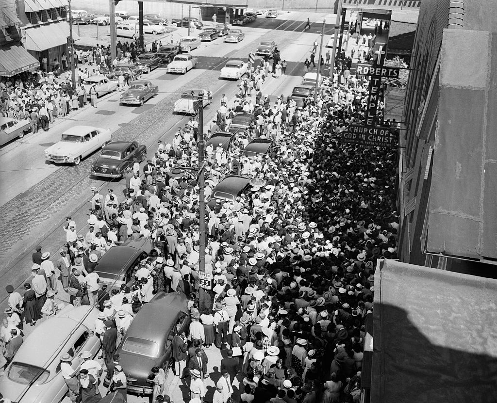 Mourners and Others at Emmett Till Funeral